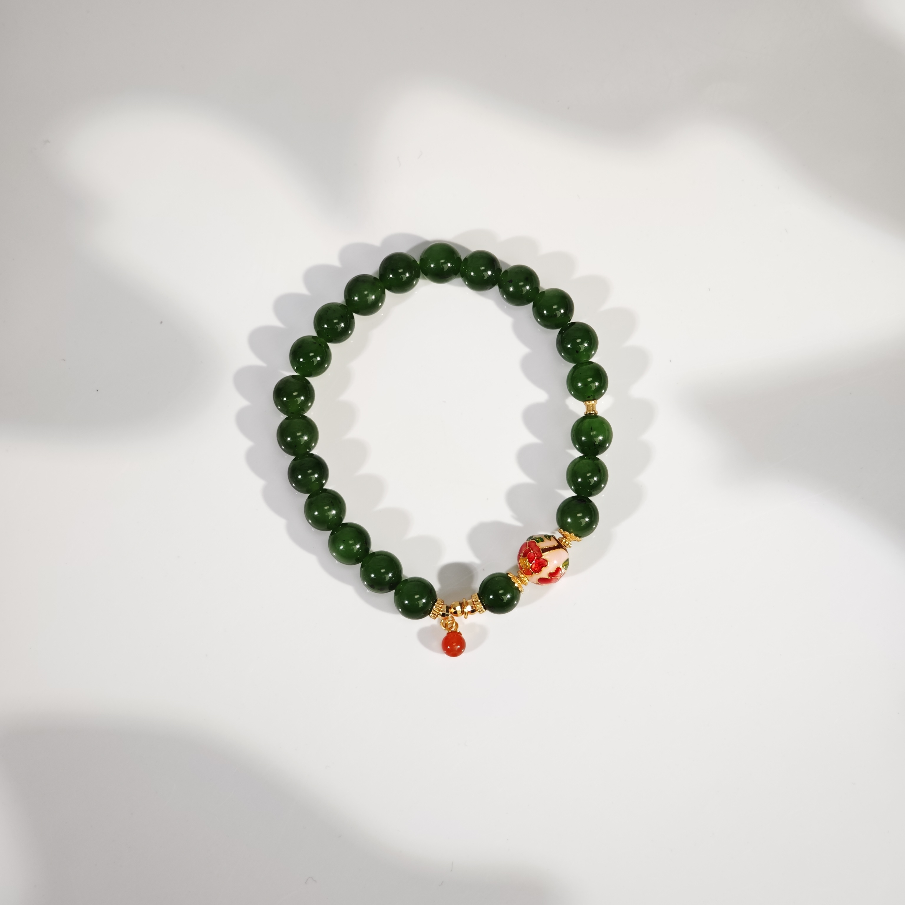 【普陀山欢喜】和田玉单圈手串（发货多样性一件）G34437