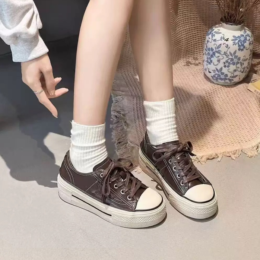 秋冬新款加绒皮面百搭保暖休闲板鞋265-2