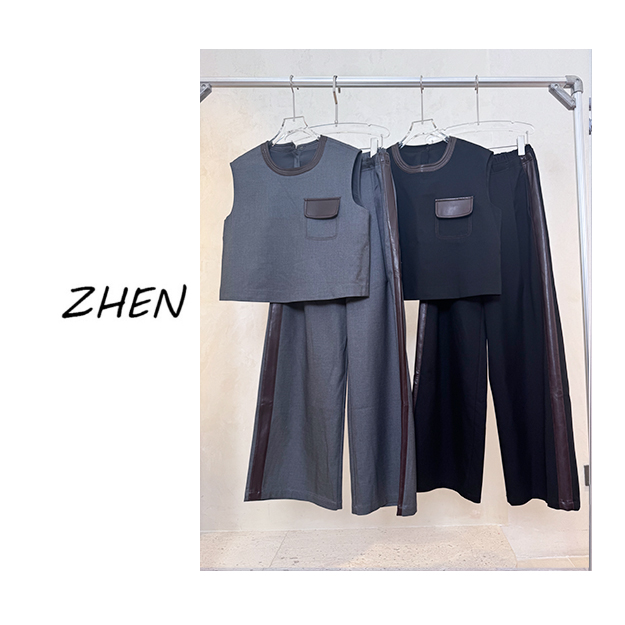 【ZHEN】25K01185 2025新款时尚气质显瘦小众设计师款时尚套装女