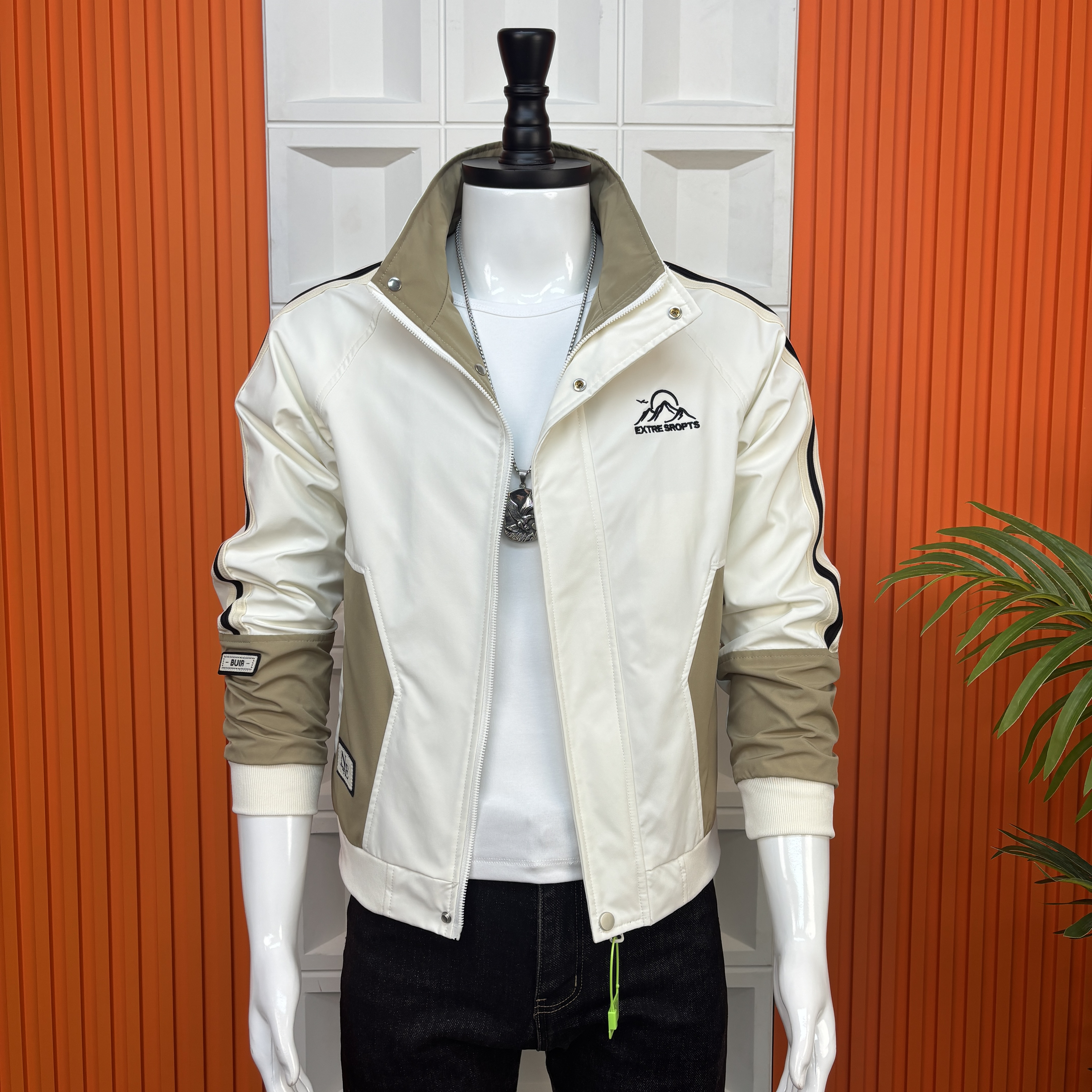 男士新款夹克春秋韩版修身外套立领休闲时尚帅气潮流上衣百搭夹克