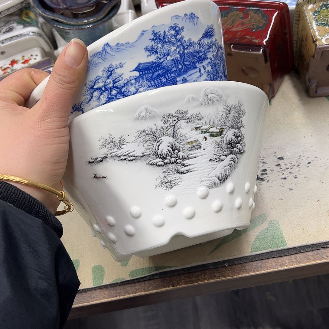 紫砂花盆705号瑕疵2个21/10cm福利