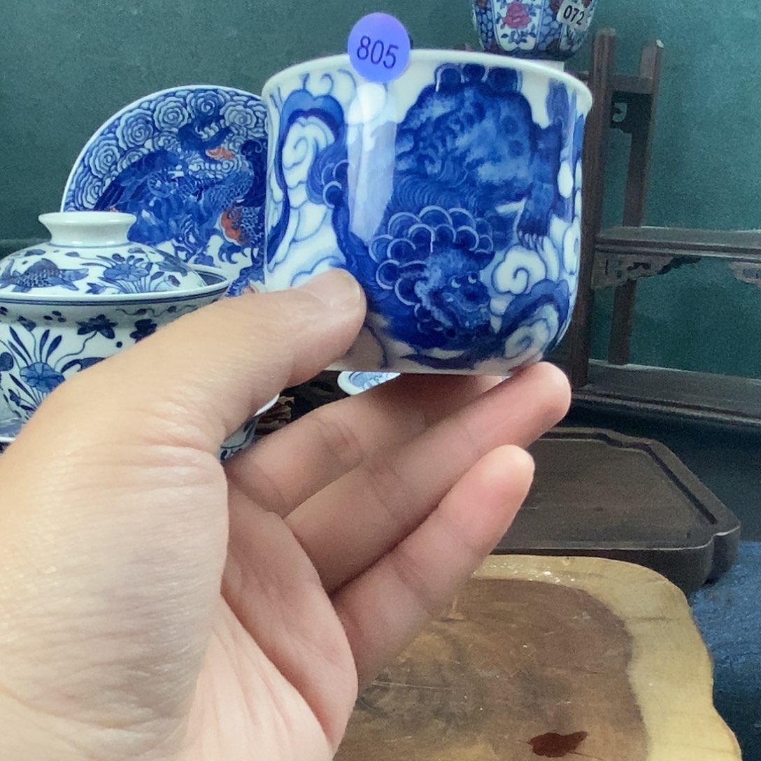 瓷片景德镇手绘青花茶器805