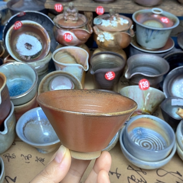 杯子全手工纯柴烧裸烧茶器福利不退换