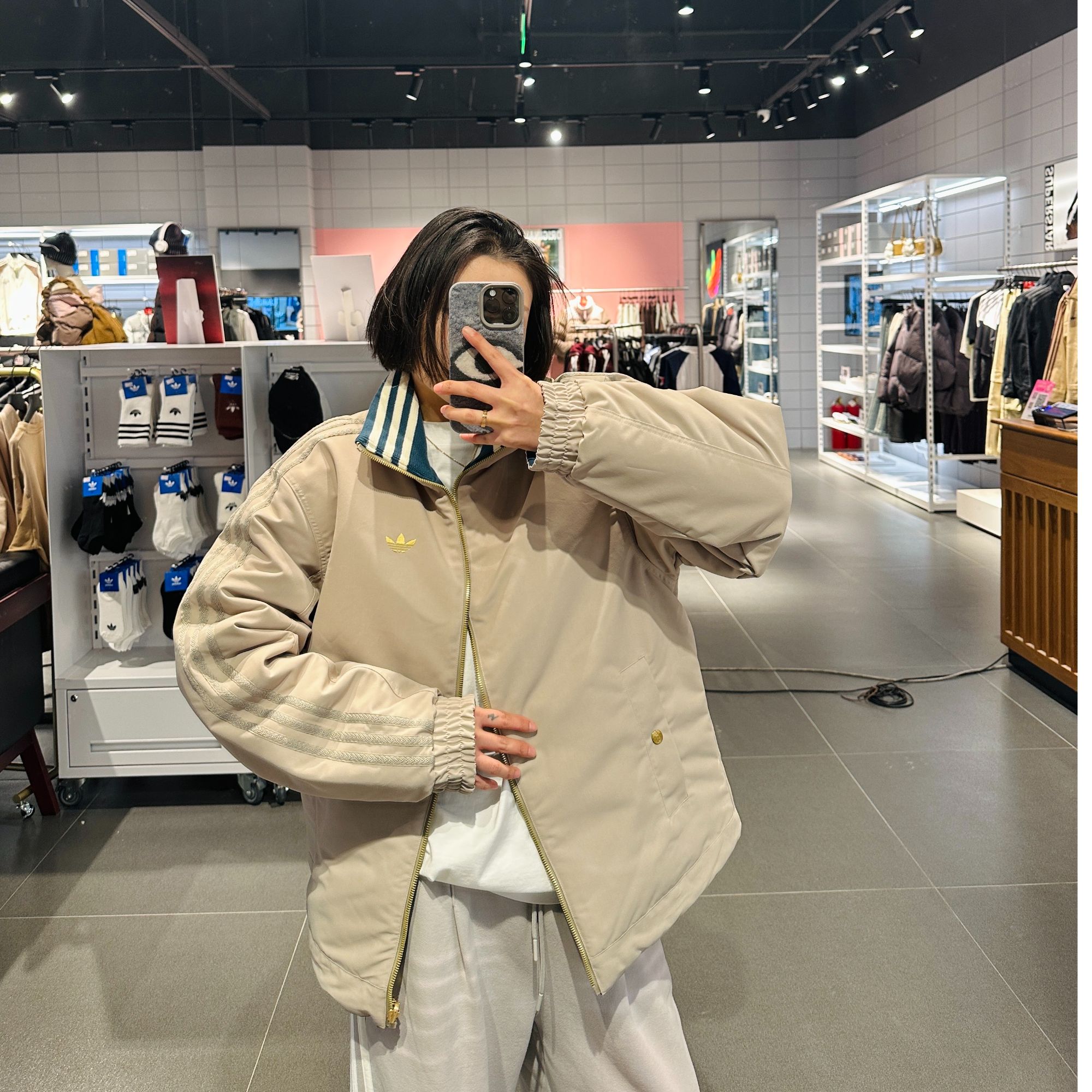 adidas/阿迪达斯JACKET PADDED 新年款保暖双面穿运动棉服KT0640