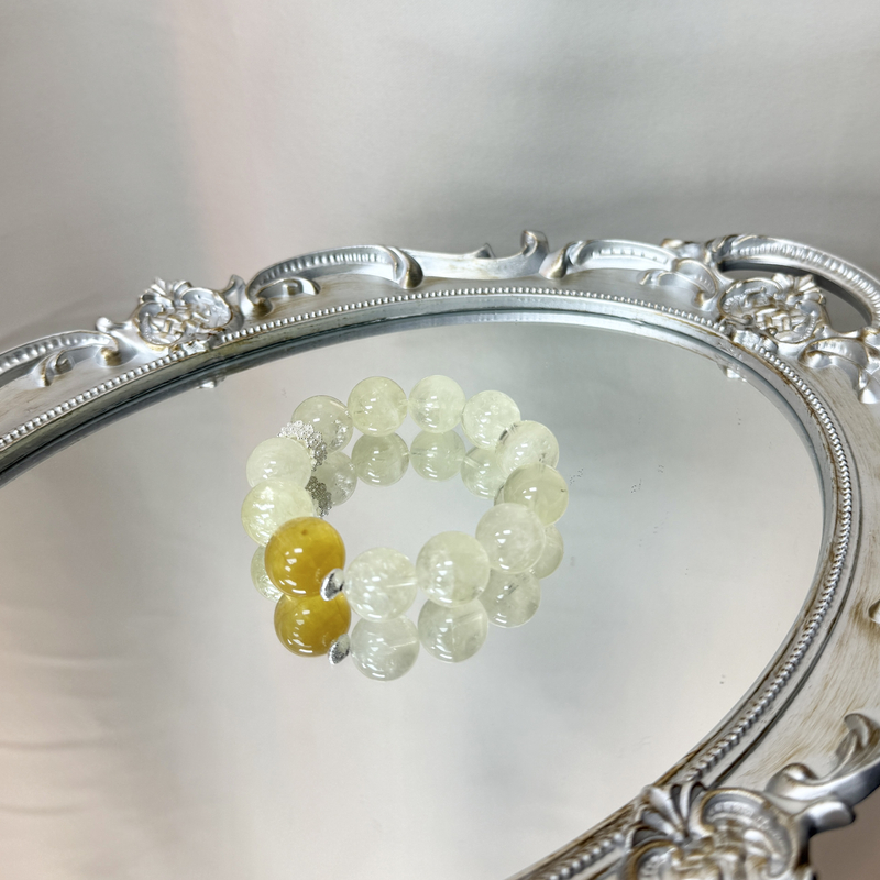 天然柠檬晶16mm黄水晶18mm手串
