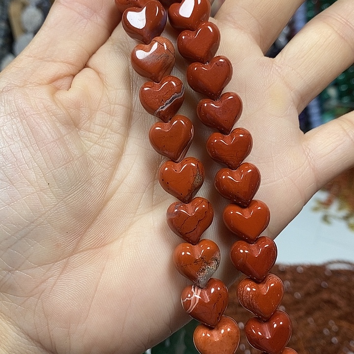 玛瑙/玉髓未镶嵌珠宝半成品天然红石屁桃卡12mm15颗