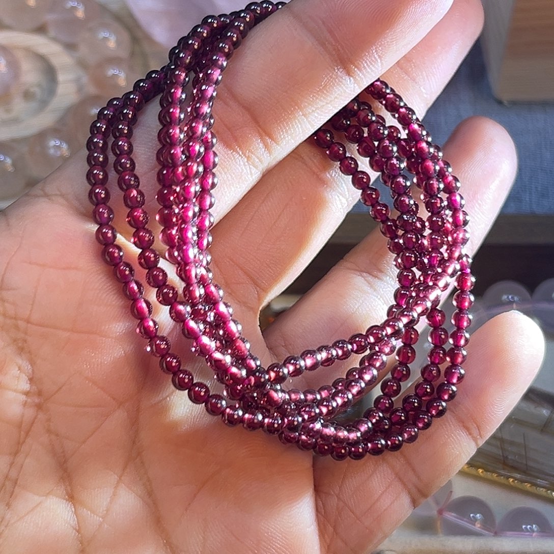 未镶嵌手链石榴石石榴石