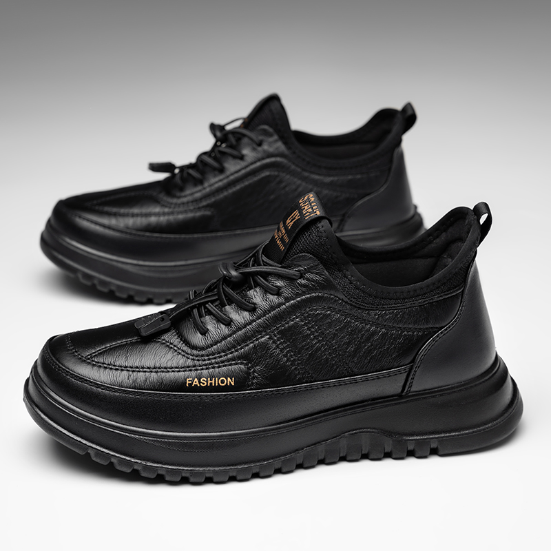 春季男款防滑软底软面休闲老北京中老年爸爸平底宽松男士休闲鞋