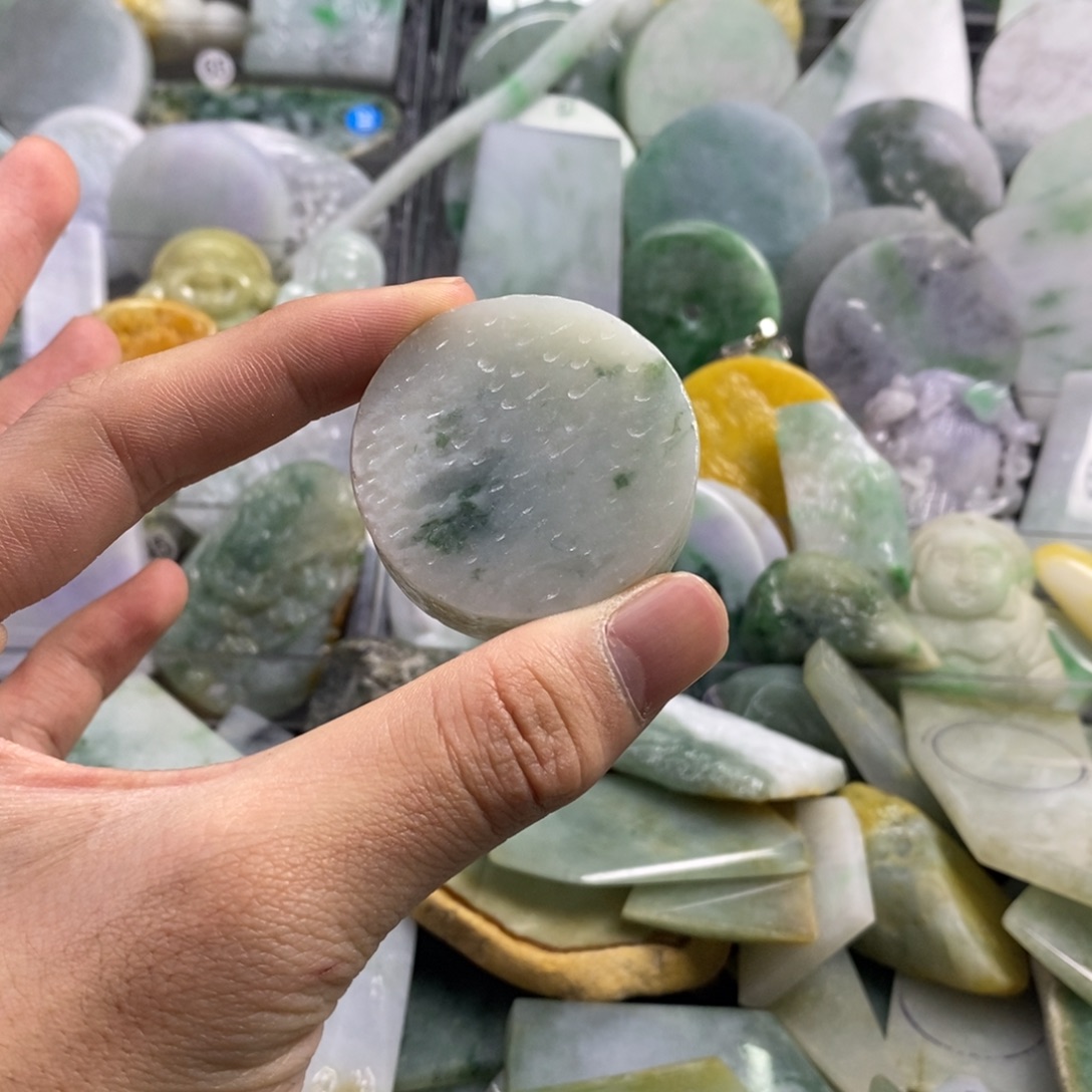 翡翠散珠翡翠a货单料