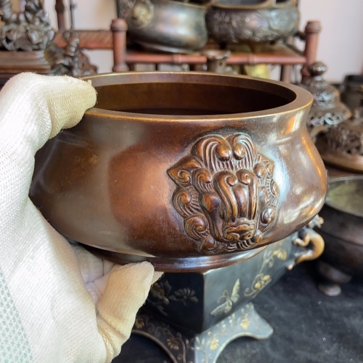 铜*楊铜器工艺品摆件香炉摆件