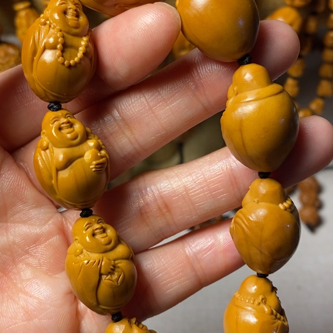 橄榄核手串/手链光面弥勒