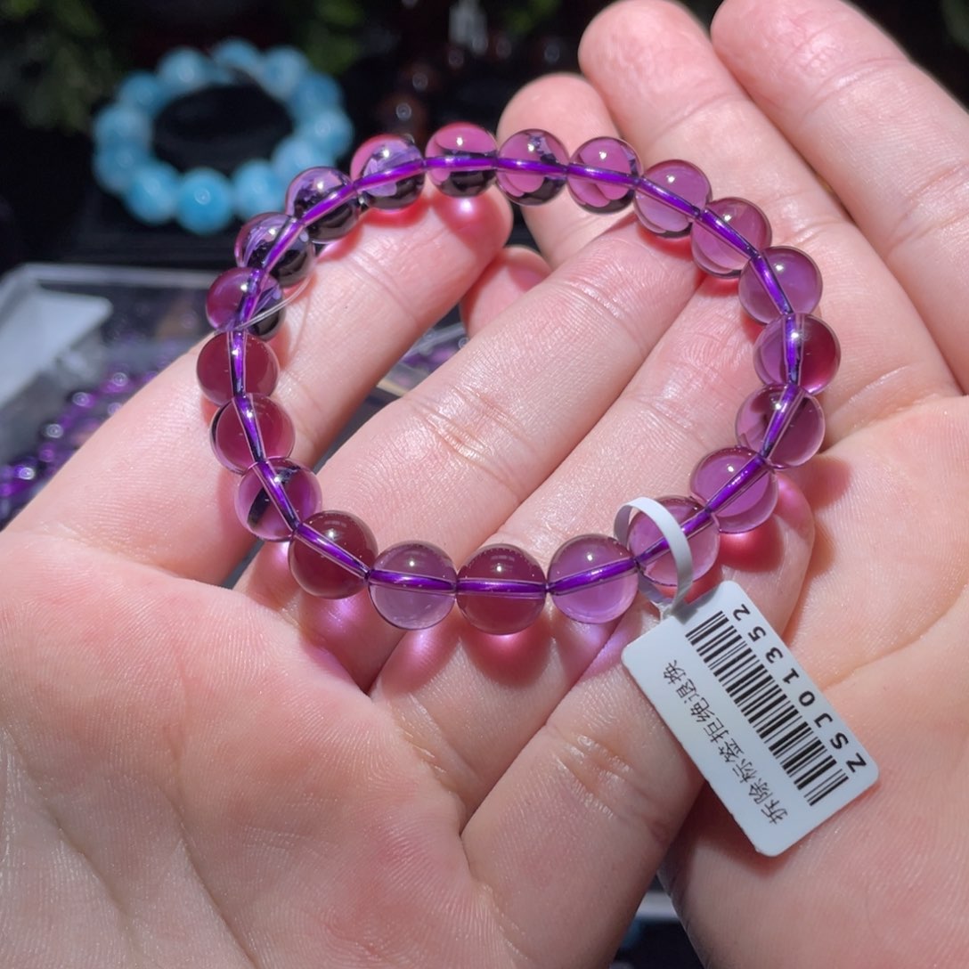 水晶紫水晶手串未镶嵌小*