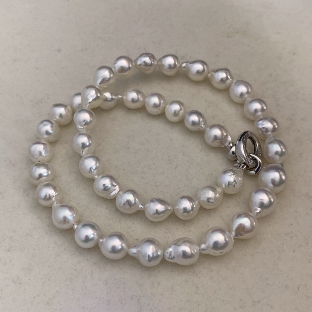 海水珍珠项链银S925镶嵌