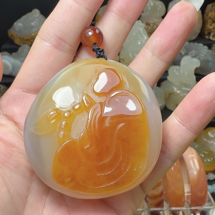 玛瑙/玉髓合金手把件