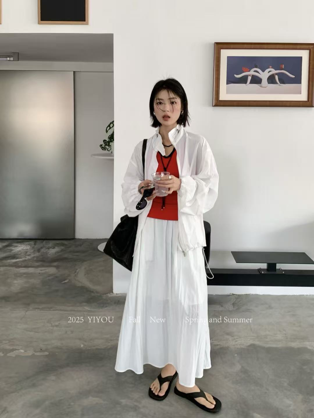 亿尚 福（1ysf0089）伞摆的！休闲百搭半身裙 6-7