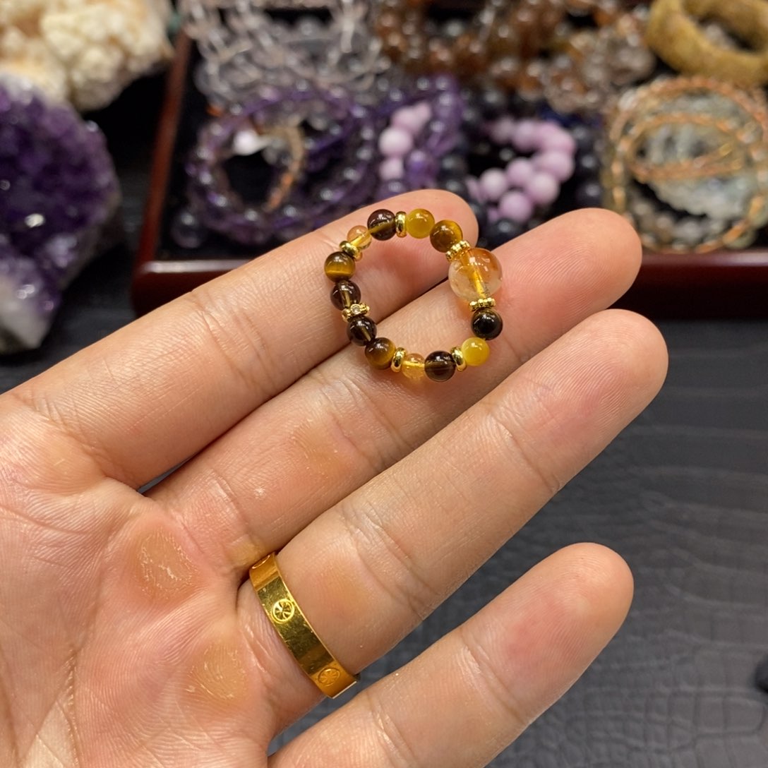 水晶手链未镶嵌金霸戒指
