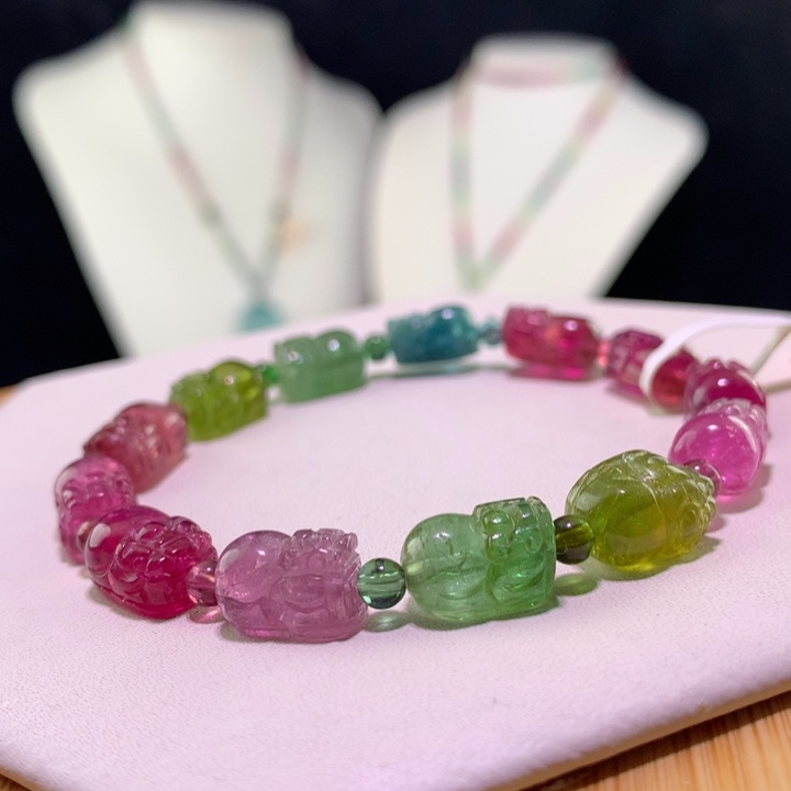 双色碧玺手链未镶嵌