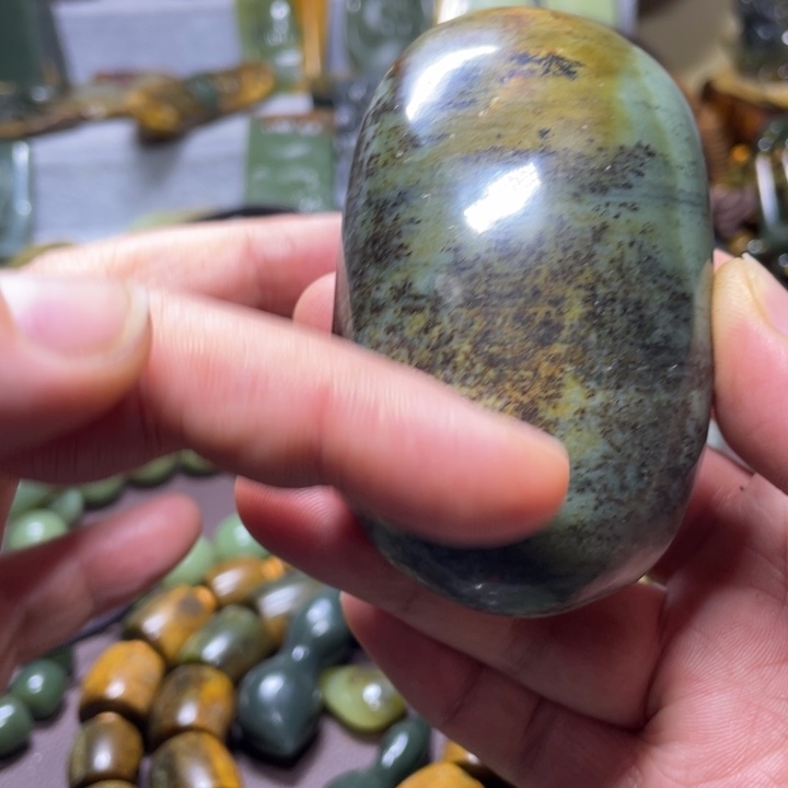 【闪购商品】岫岩河磨玉（透闪石质玉）手把未镶嵌