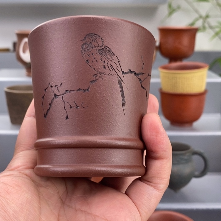 紫砂茶杯宜兴紫砂主人杯