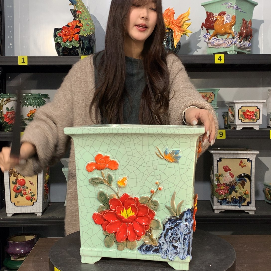 佳***高温烧制石湾盆花盆