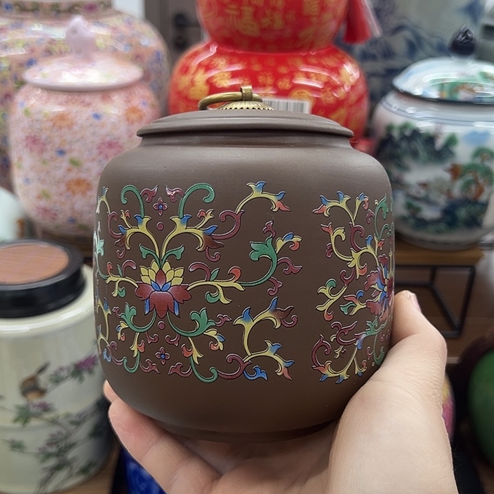 瓷片茶叶罐茶叶罐@@761