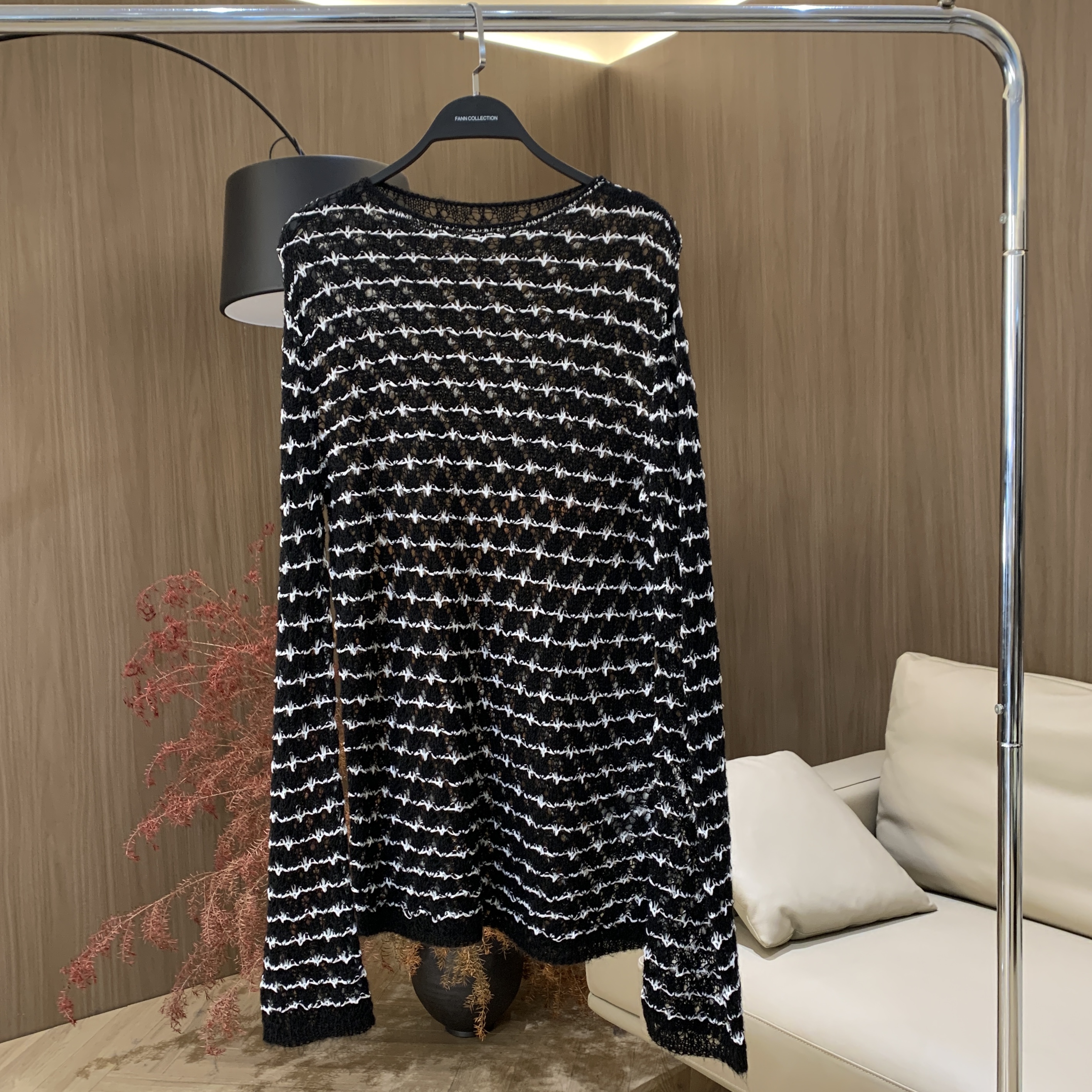 彭剩饭饭　圆领双色长袖针织衫YK0251