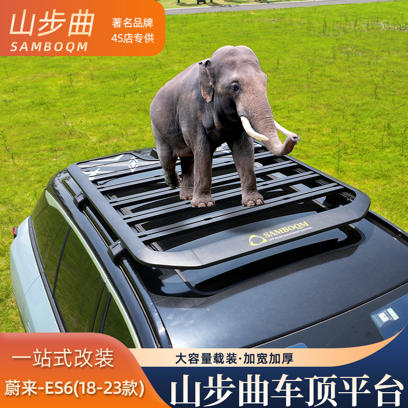 山步曲传祺-E8汽车车顶行李架拓展平台装备箱侧帐改装
