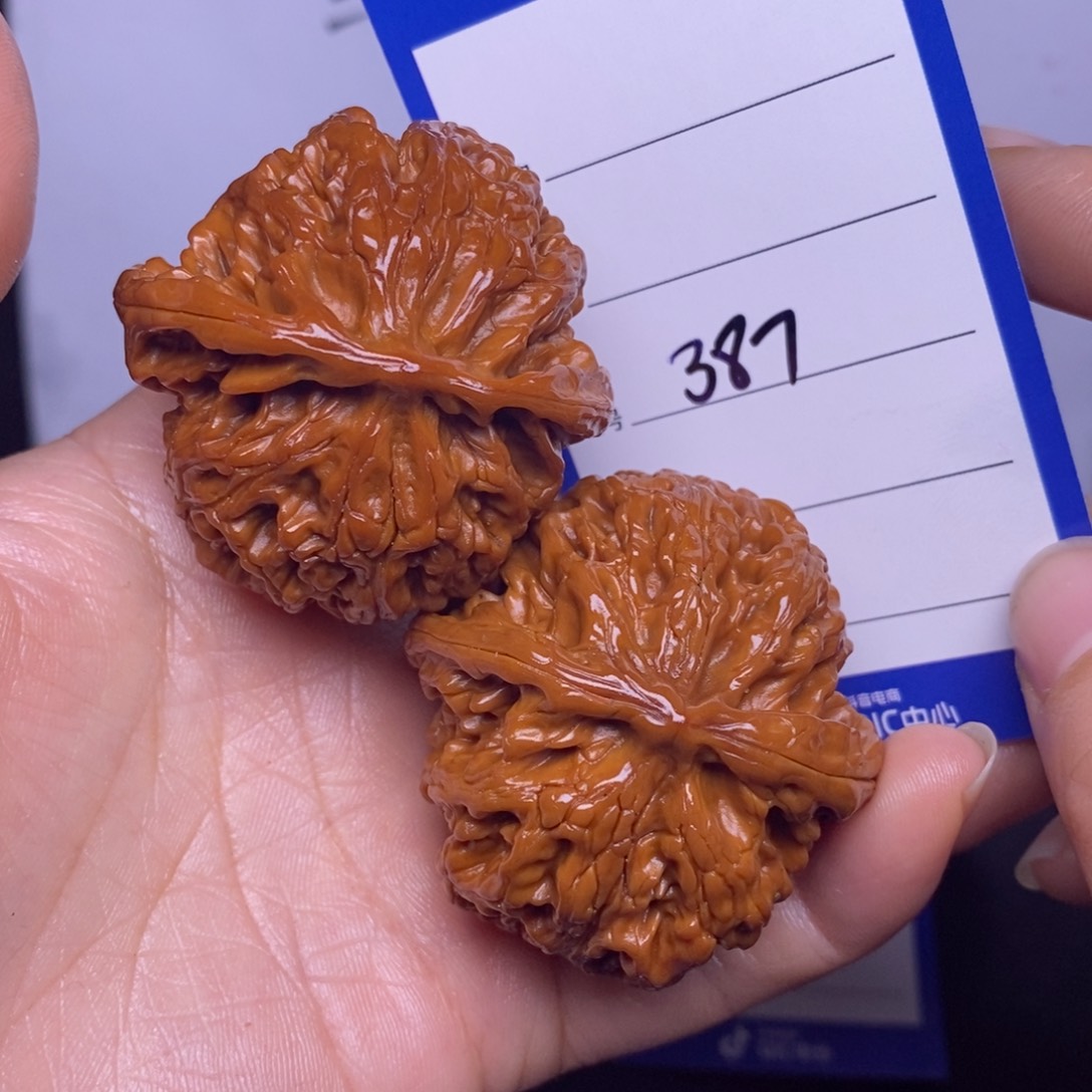 文玩核桃把件387/44.5苹果园色差