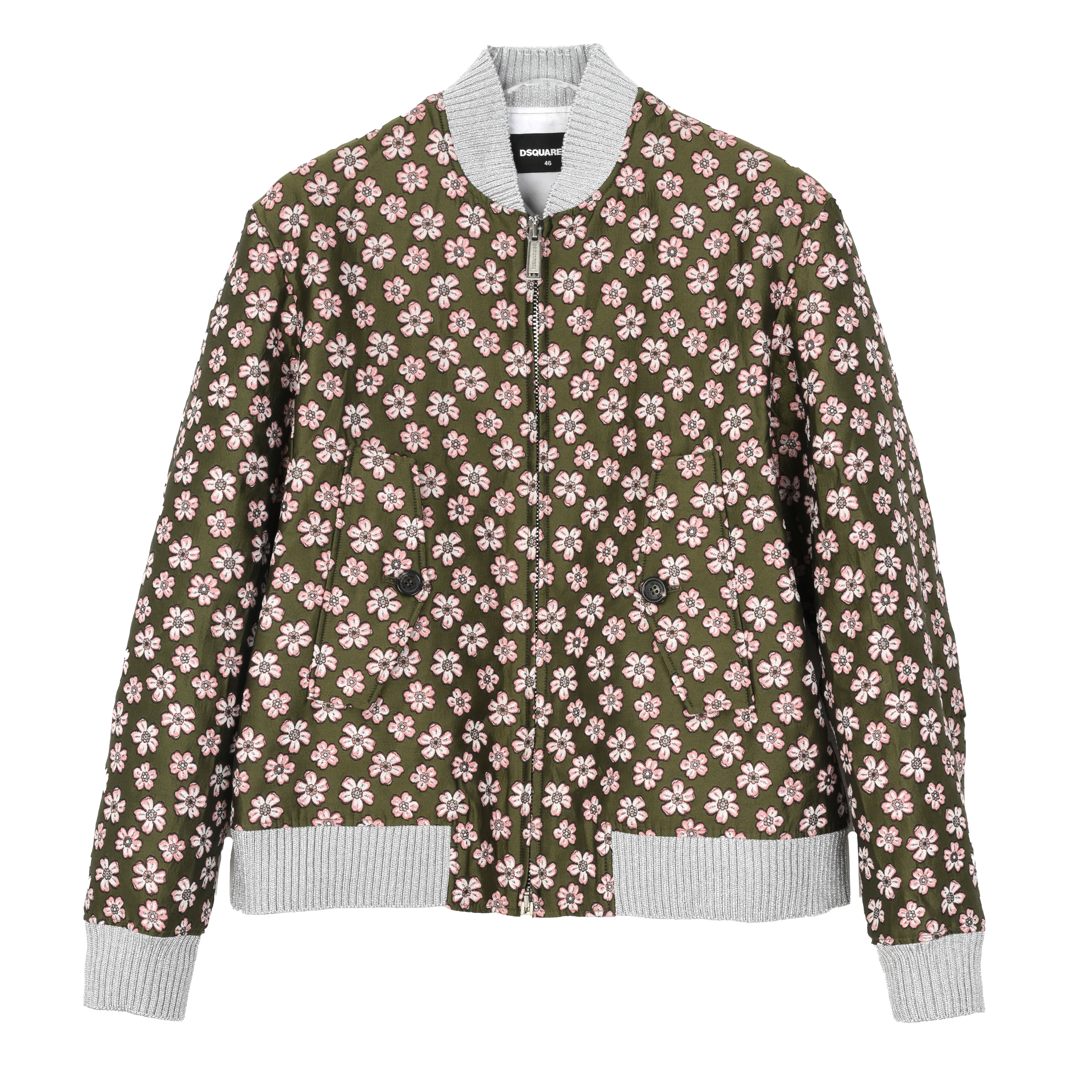 Dsquared2碎花拉链男士夹克外套 S71AM0801-S47576-001F