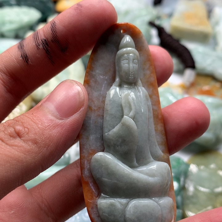 翡翠未镶嵌颈饰保真天然a货翡翠