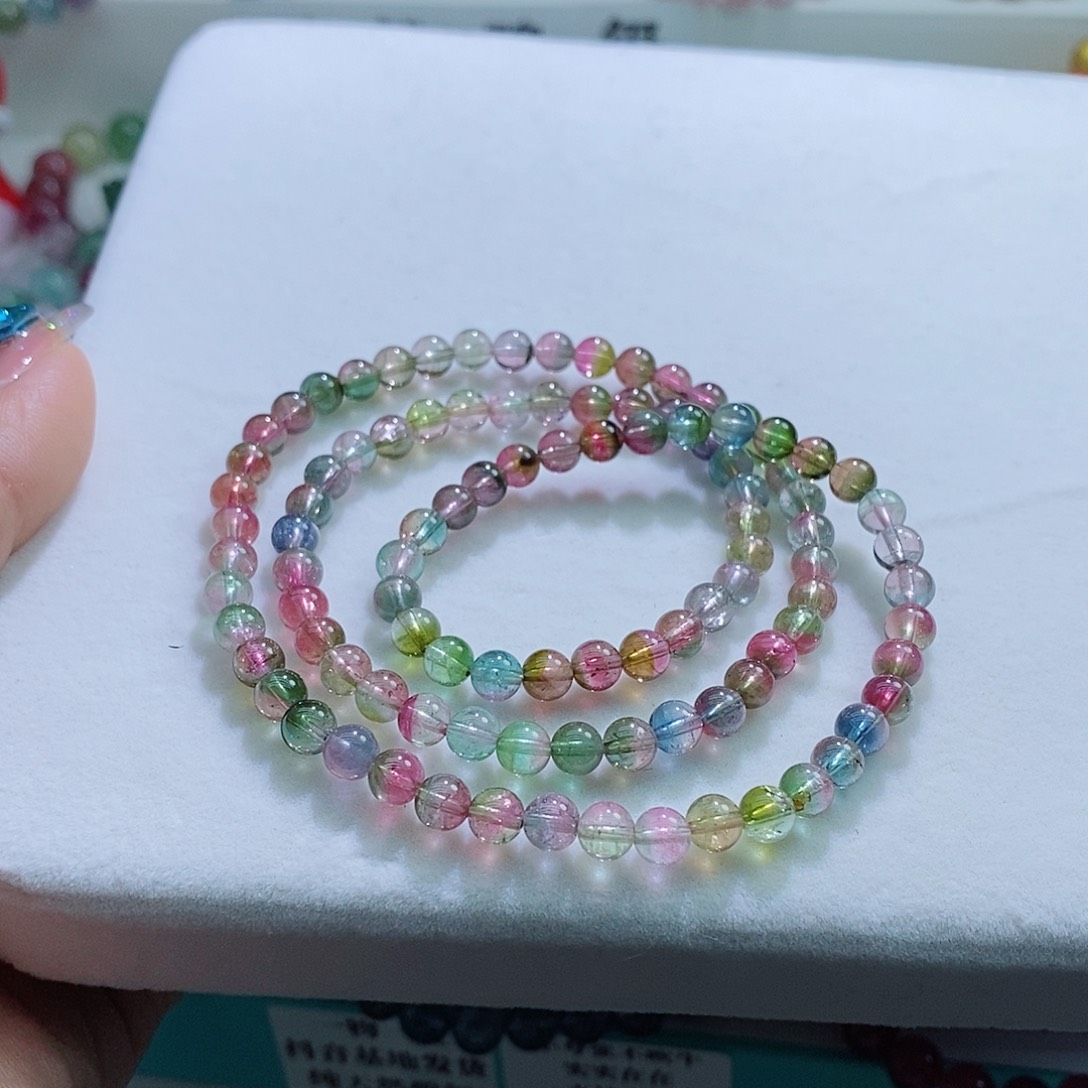 碧玺手链未镶嵌5.6mm左右