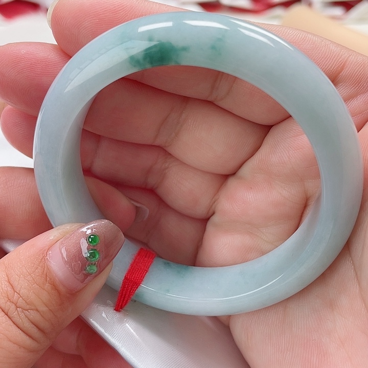 翡翠手镯未镶嵌缅甸翡翠手镯55圈