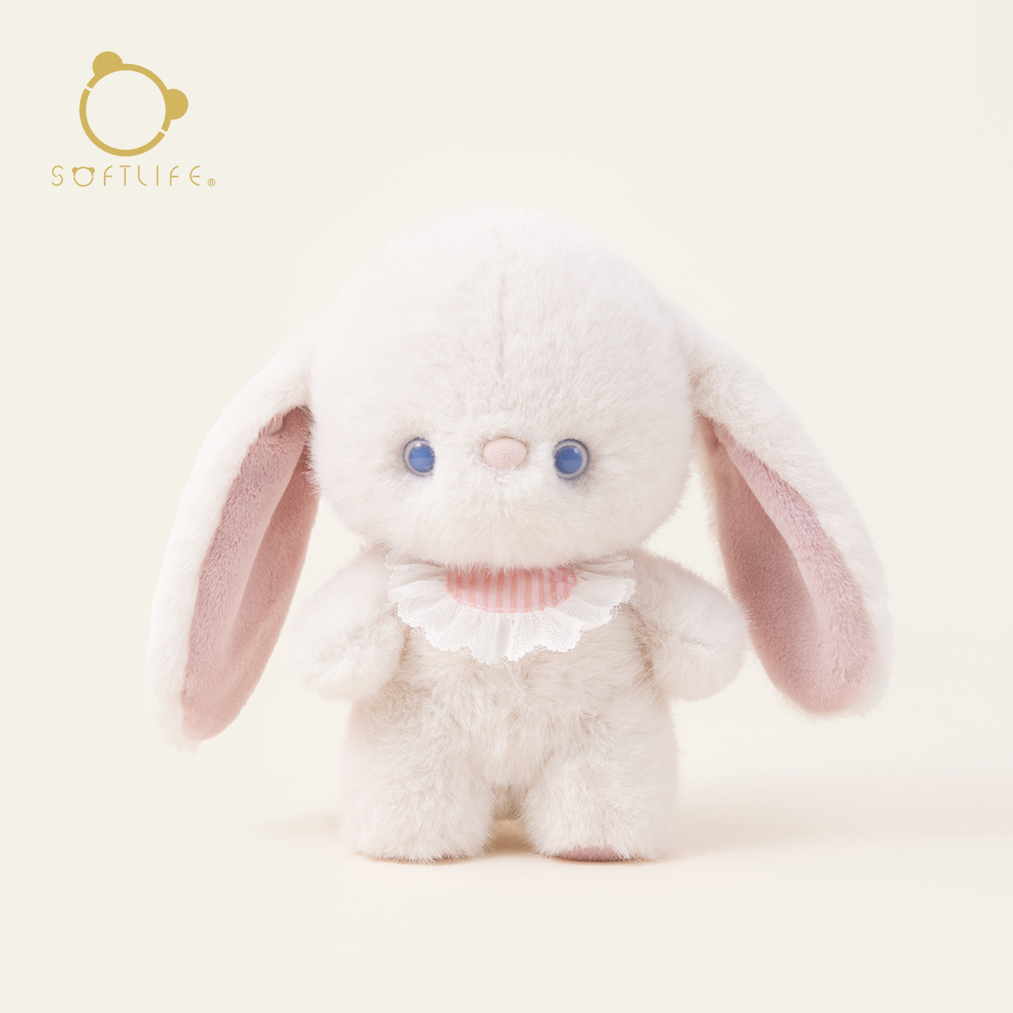 SoftLife垂耳兔玩偶兔子公仔桌伴学习陪伴毛绒玩具睡觉抱生日礼物