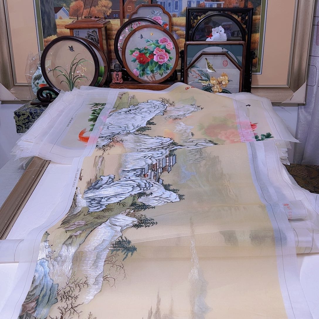 刺绣纯手工刺绣画