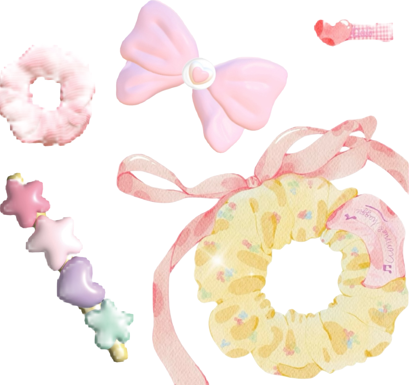 选款链接彩色手工发圈发绳发饰弹力头饰可爱韩版少女超仙大肠发圈