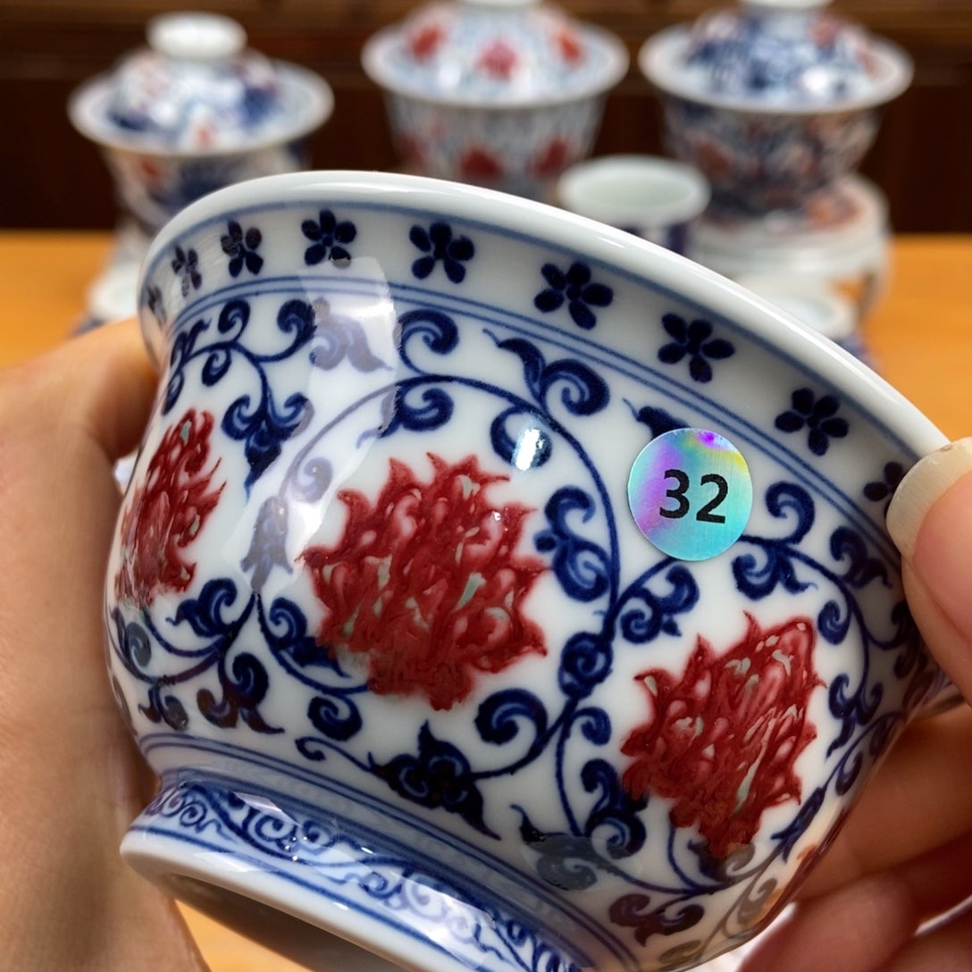 手绘现代茶具非古董