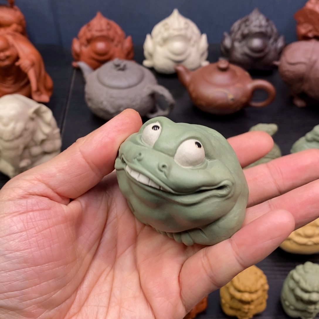 紫砂茶宠小精豆金蟾