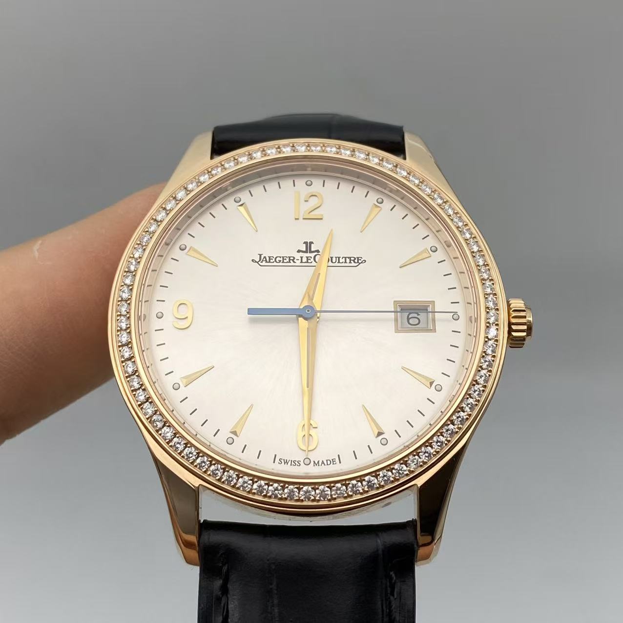 95新 Jaeger-LeCoultre/积家 大师系列 18K金 后镶钻 表径：39mm