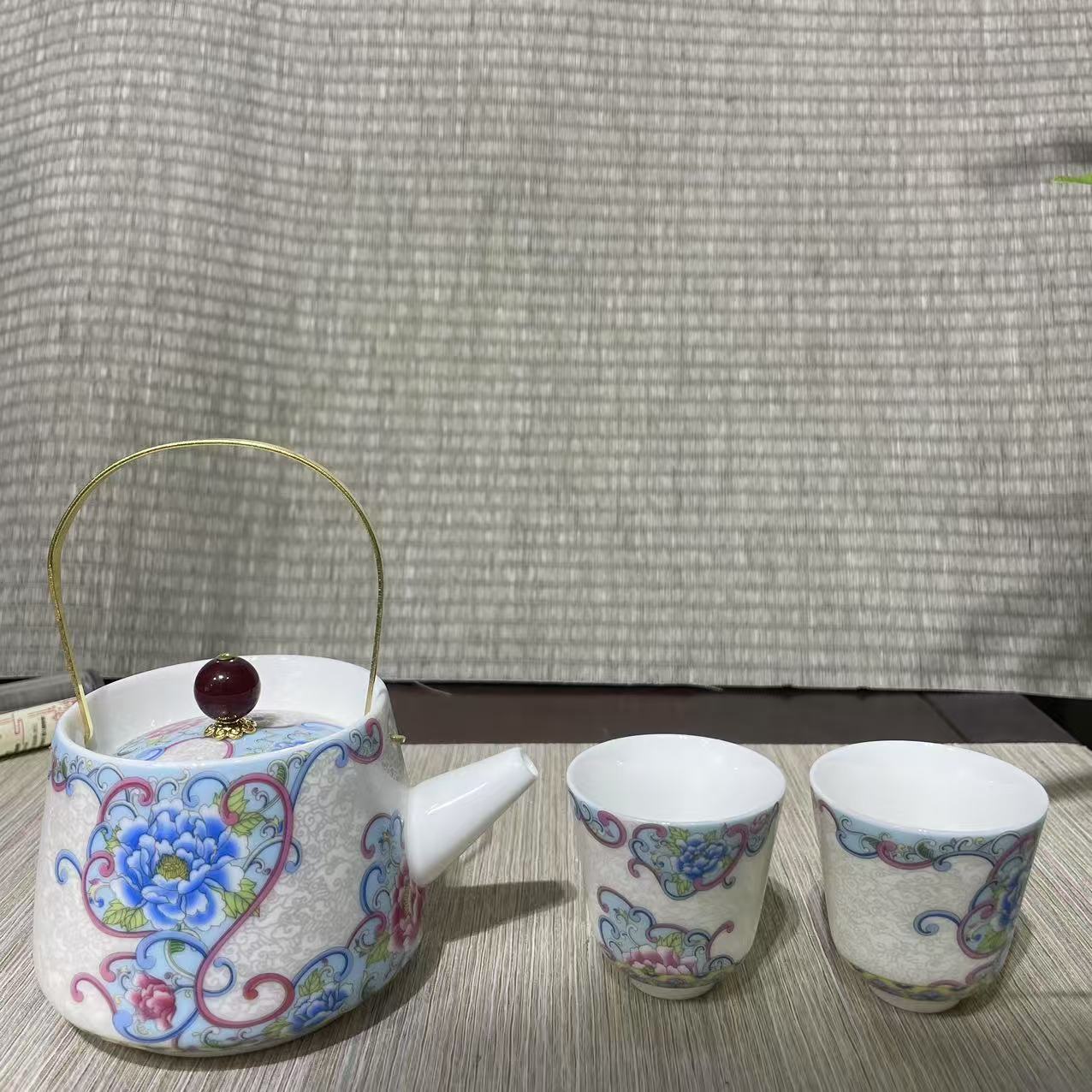 【中国邮政专属链接】掐丝珐琅彩银提梁壶套组 5013+5012+1438