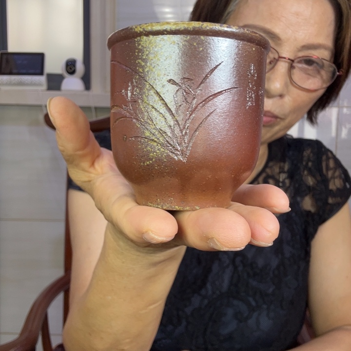 茶杯段泥推广款柴烧杯120cc