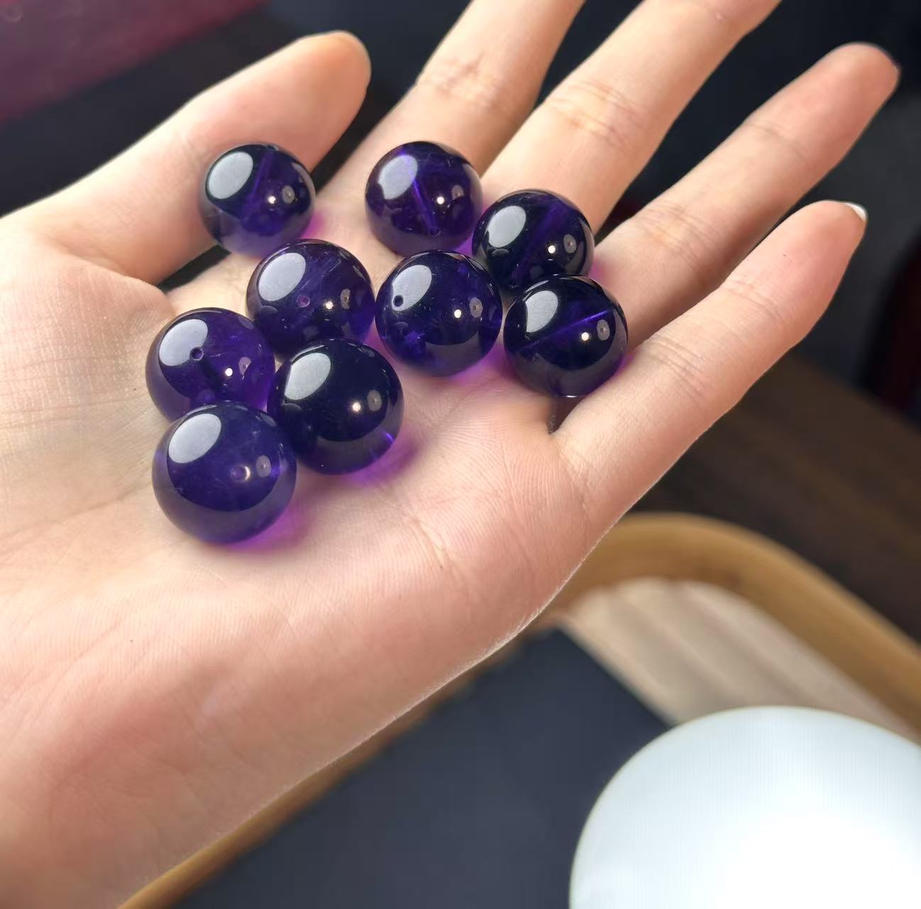 Z283 天然紫水晶单珠 多样性发其一