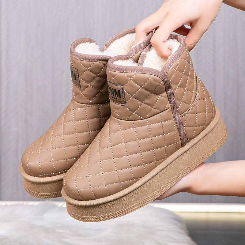 厚底雪地靴女2025冬季新款加绒加厚东北棉鞋防滑保暖时尚百搭短靴