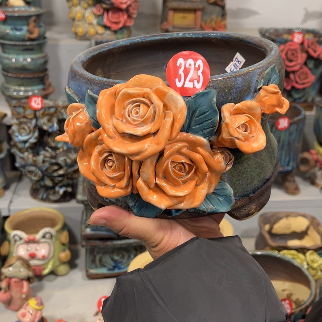 陶瓷微瑕323号陶然花盆新年福利 