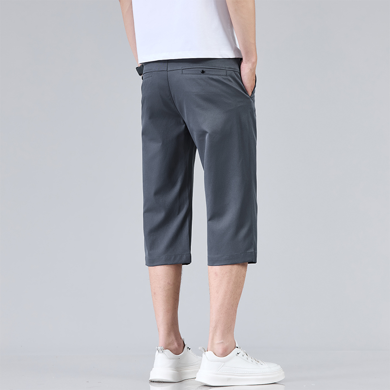 2025夏季薄款男士七分裤冰丝短裤宽松直筒休闲运动速干裤透气百搭