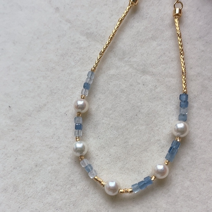 银S925镶嵌海水珍珠手绳