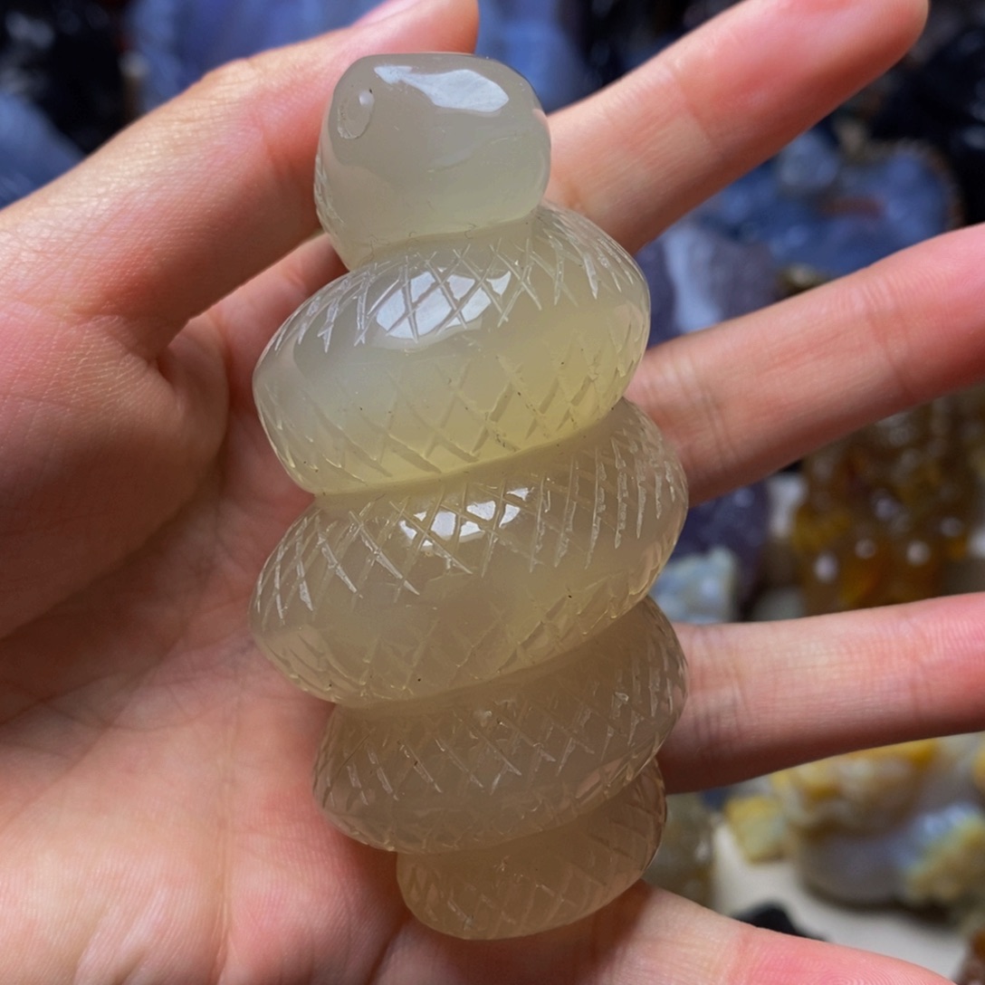 玛瑙/玉髓手把件未镶嵌