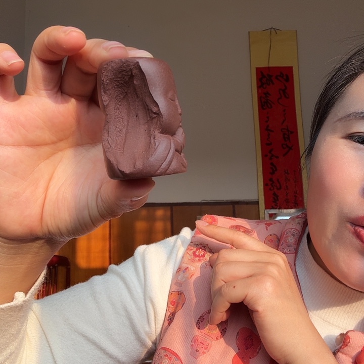 紫砂茶壶紫泥底槽青盖置