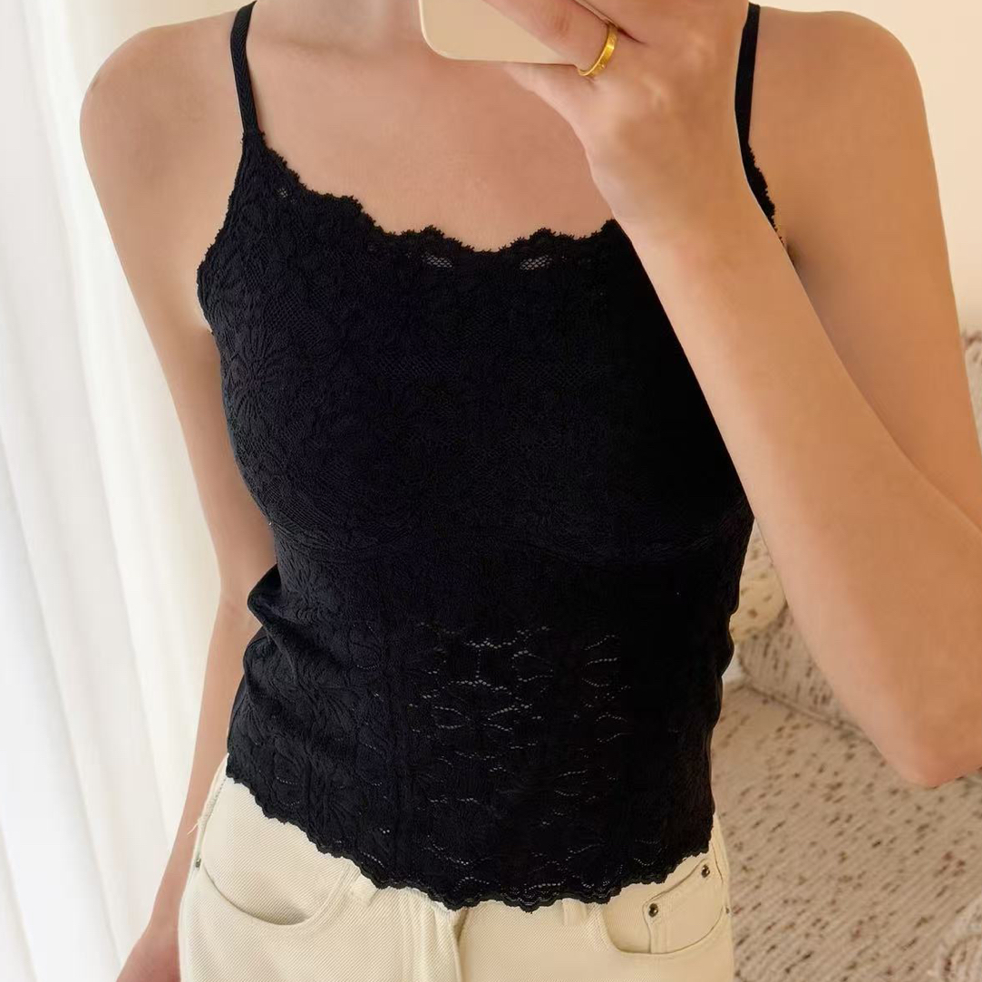 颖子家内目加绒保暖蕾丝小背心