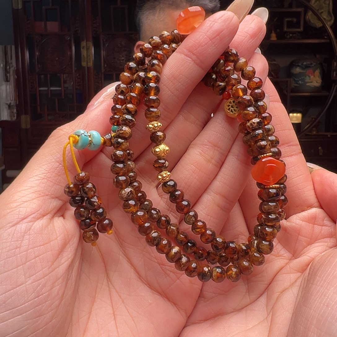 琥珀裸石未镶嵌抚顺琥珀20142-9。5mm