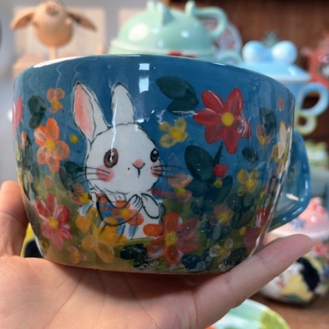 炉景德镇釉下手绘陶瓷 